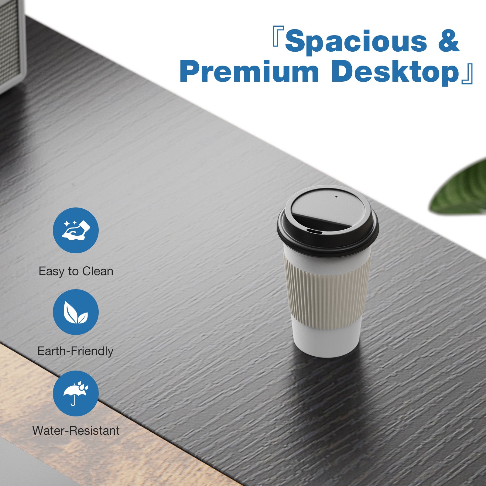 Computer Desk with Drawers 55 Inch Home Office Desk Writing Desk Work Desk PC Table Study Desk with 2-Tier Drawers Storage Shelf Side Hook