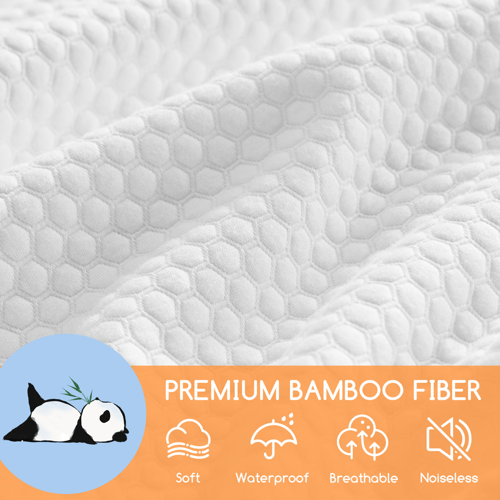 Comfortable Sleeping mattresses, deep Pockets up to 21 inches, Quilted Protective Film, Noise Free, Soft, Breathable White Cover