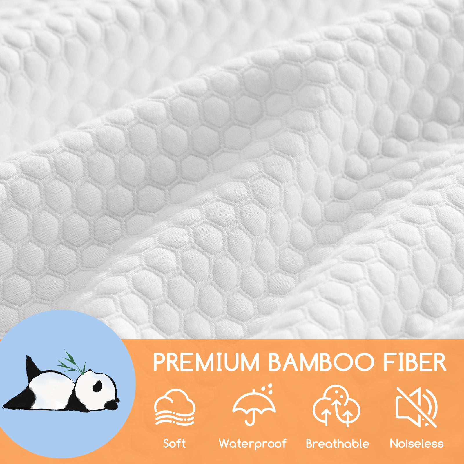 Comfortable Sleeping mattresses, deep Pockets up to 21 inches, Quilted Protective Film, Noise Free, Soft, Breathable White Cover