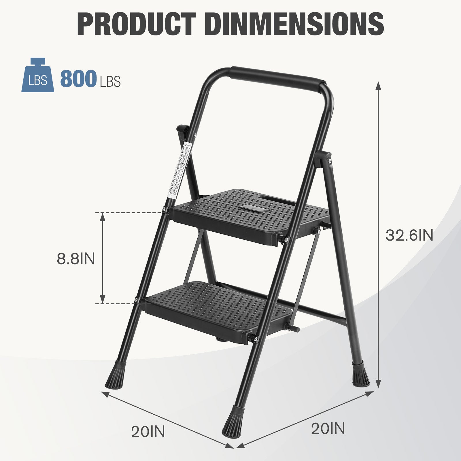 Household portable 2/3-layer step ladder, with safety buckle stable and safe