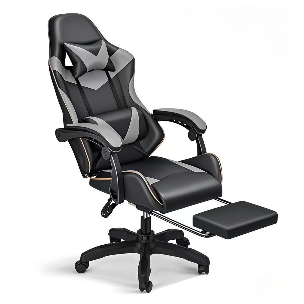Gaming Chair with Footrest, Height Adjustable & 90°-135° Tilt Function, Swivel Recliner Ergonomic Racing Style Video Game Chair with Lumbar Support
