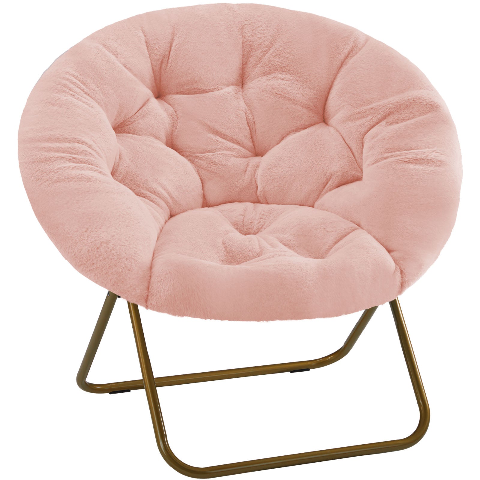 Comfortable disc chairs faux fur furniture bedroom living room adult size white