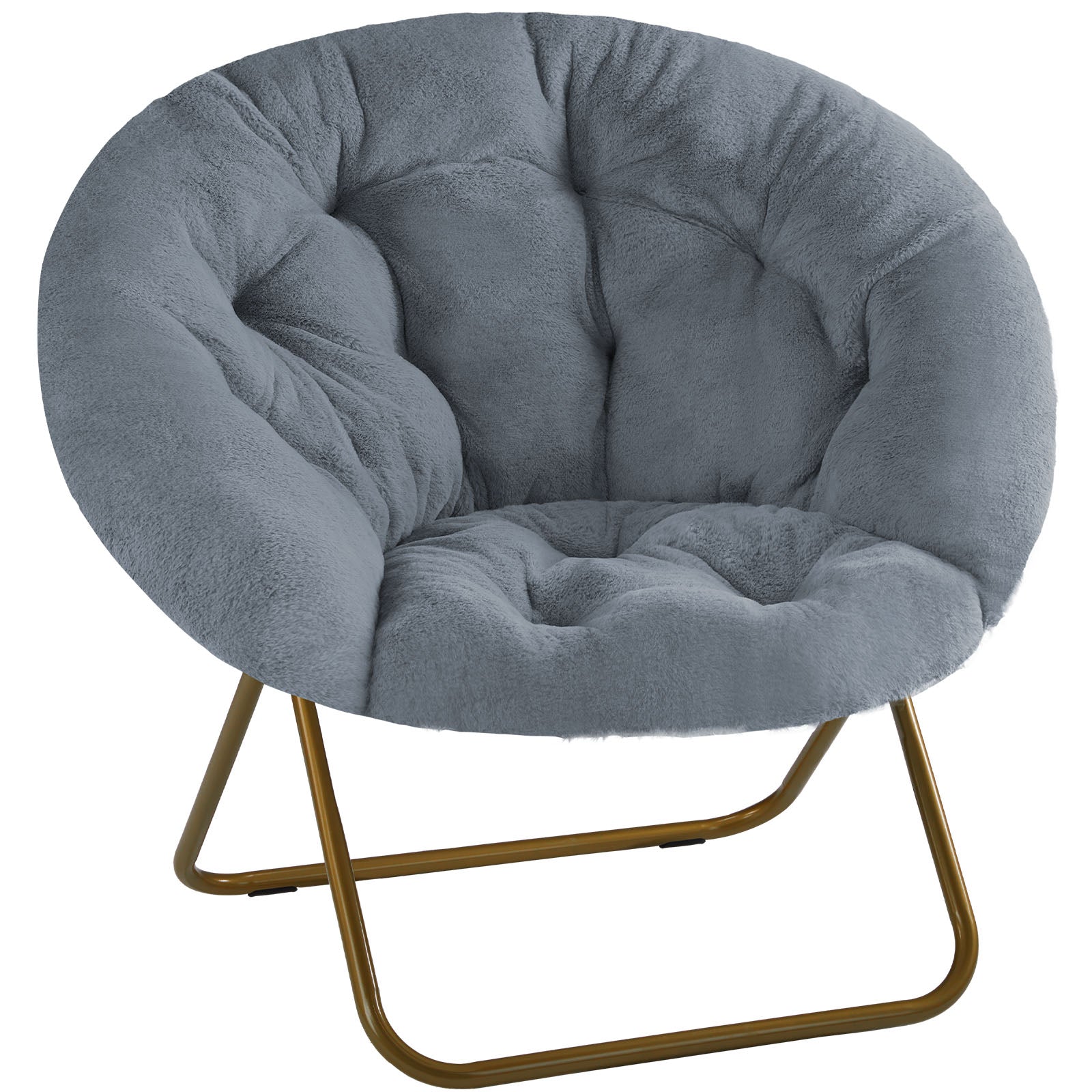 Comfortable disc chairs faux fur furniture bedroom living room adult size white
