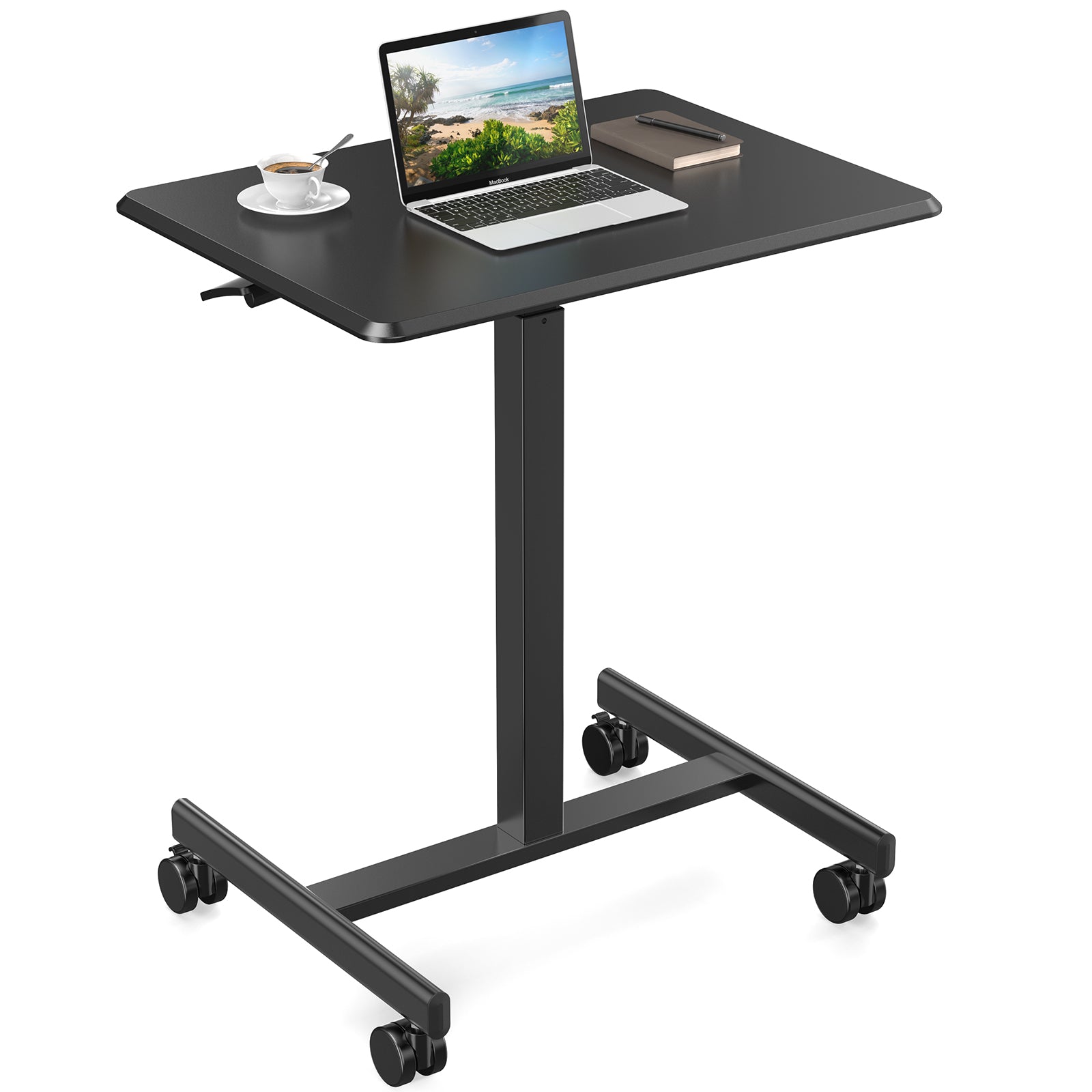 Adjustable Rolling Desk Laptop Computer Cart for Home, Office, Classroom,Overbed Table