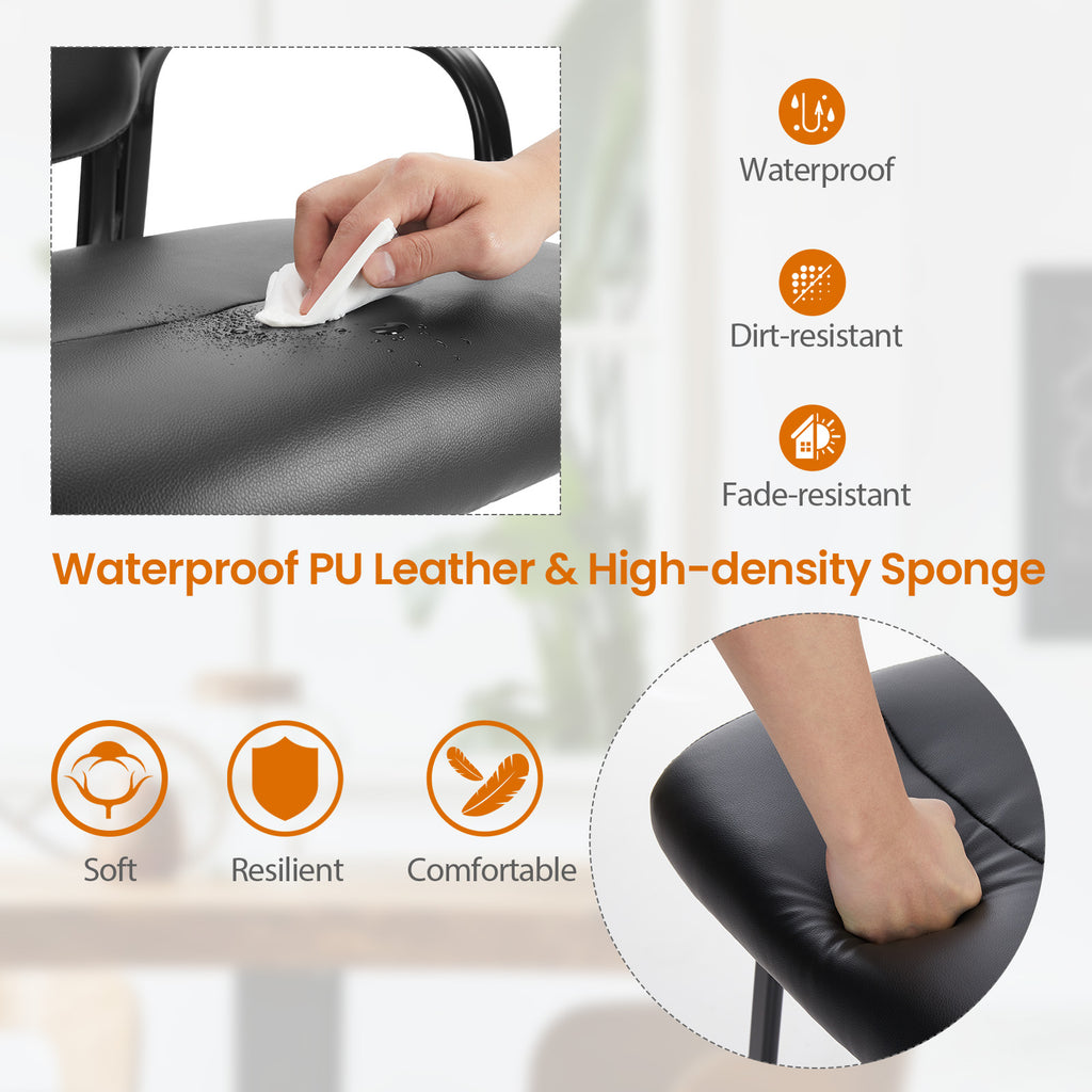 Leather Conference Room Chairs with Padded Arms,eception Chairs,Office Guest Chairs