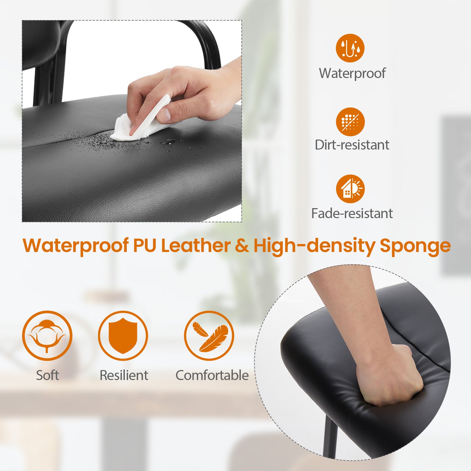 Leather Conference Room Chairs with Padded Arms,eception Chairs,Office Guest Chairs