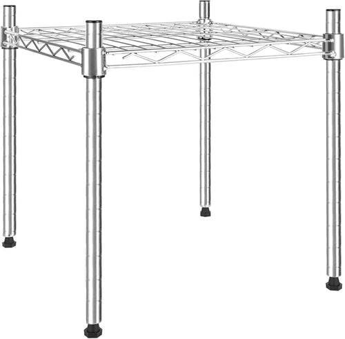 1-Tier Shelving Unit, 15" W x 15" D x 13.8" H Wire Metal Storage Rack, Chrome
