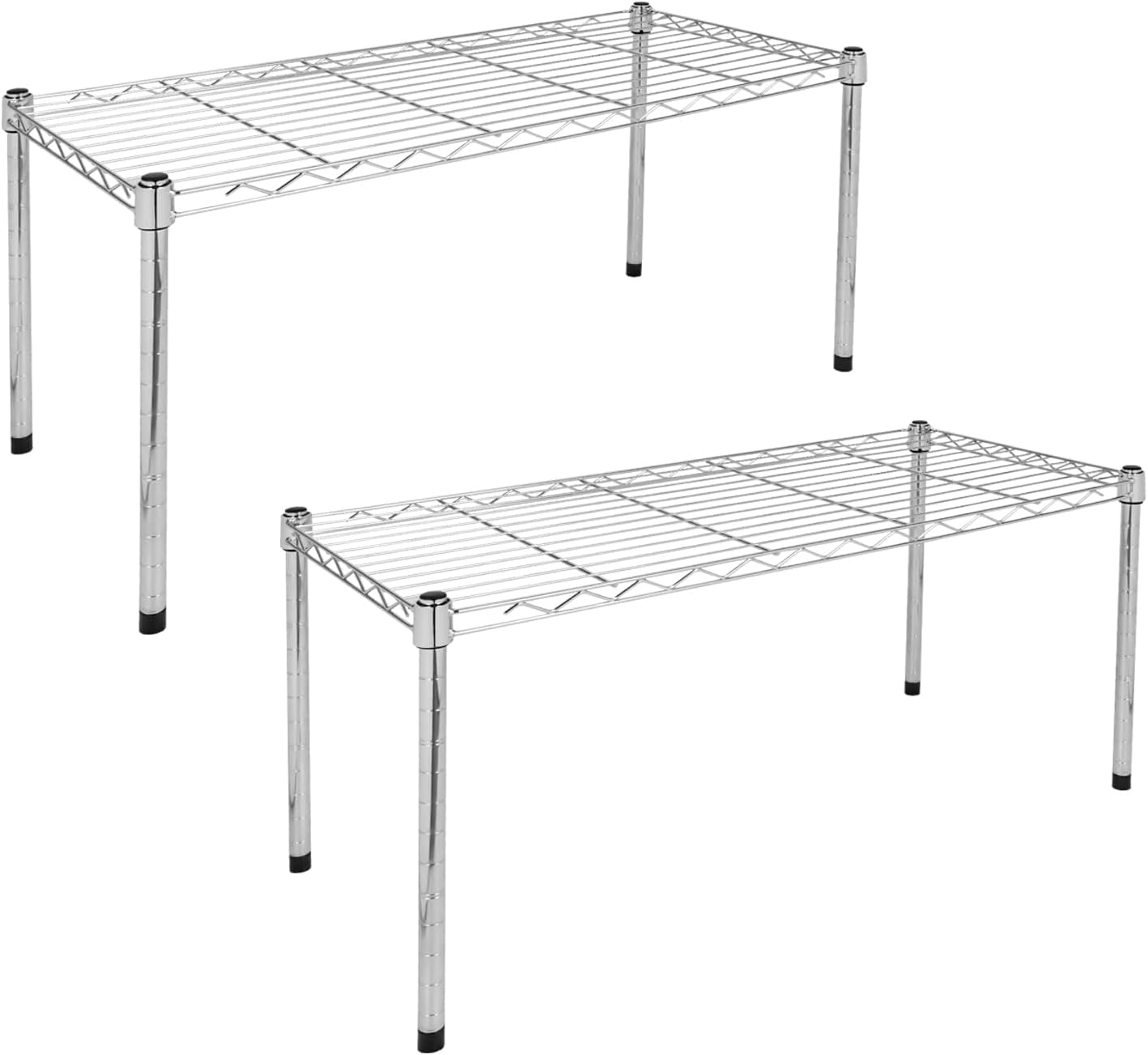 1-Tier Shelving Unit, 29.92" W x 13.78" D x 14.96" H Steel Organizer Wire Rack, Chrome