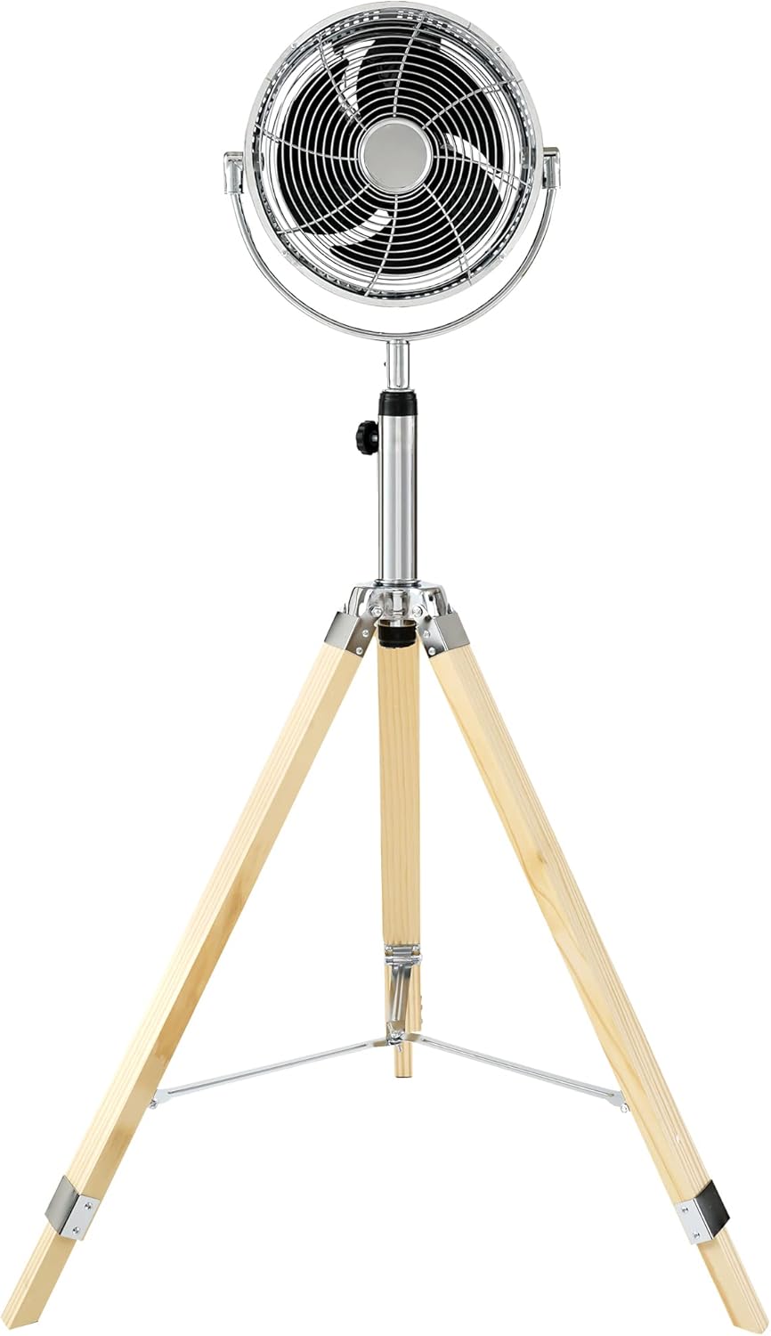 Tripod Pedestal Fan, 3 Speed Adjustment, Multiple Wide Angle Standing Fan, Suitable for Bedroom, Living Room and Office, Silver-10 Inch, 10 Inch