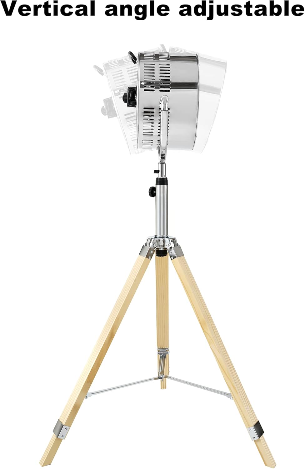Tripod Pedestal Fan, 3 Speed Adjustment, Multiple Wide Angle Standing Fan, Suitable for Bedroom, Living Room and Office, Silver-10 Inch, 10 Inch