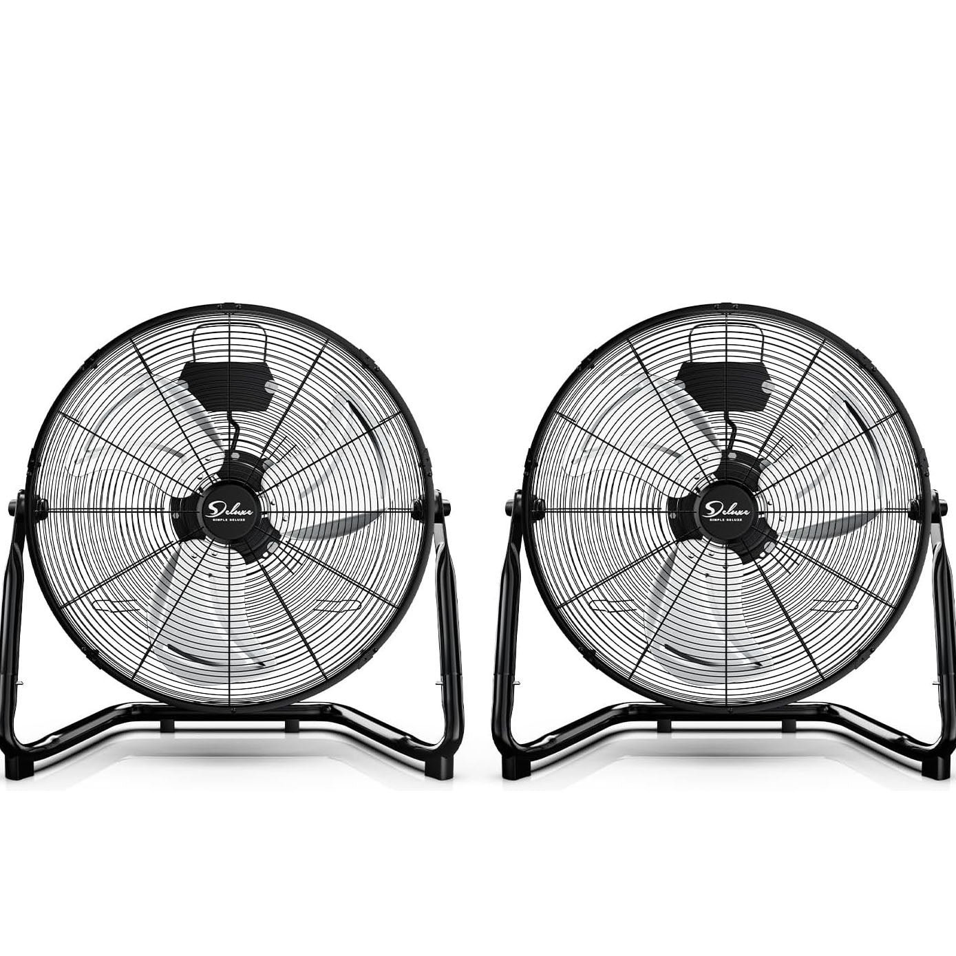 12/18/20 Inch 3-Speed High Velocity Heavy Duty Metal Industrial Floor Fans Quiet for Home, Commercial, Residential, and Greenhouse Use, Outdoor/Indoor, Black