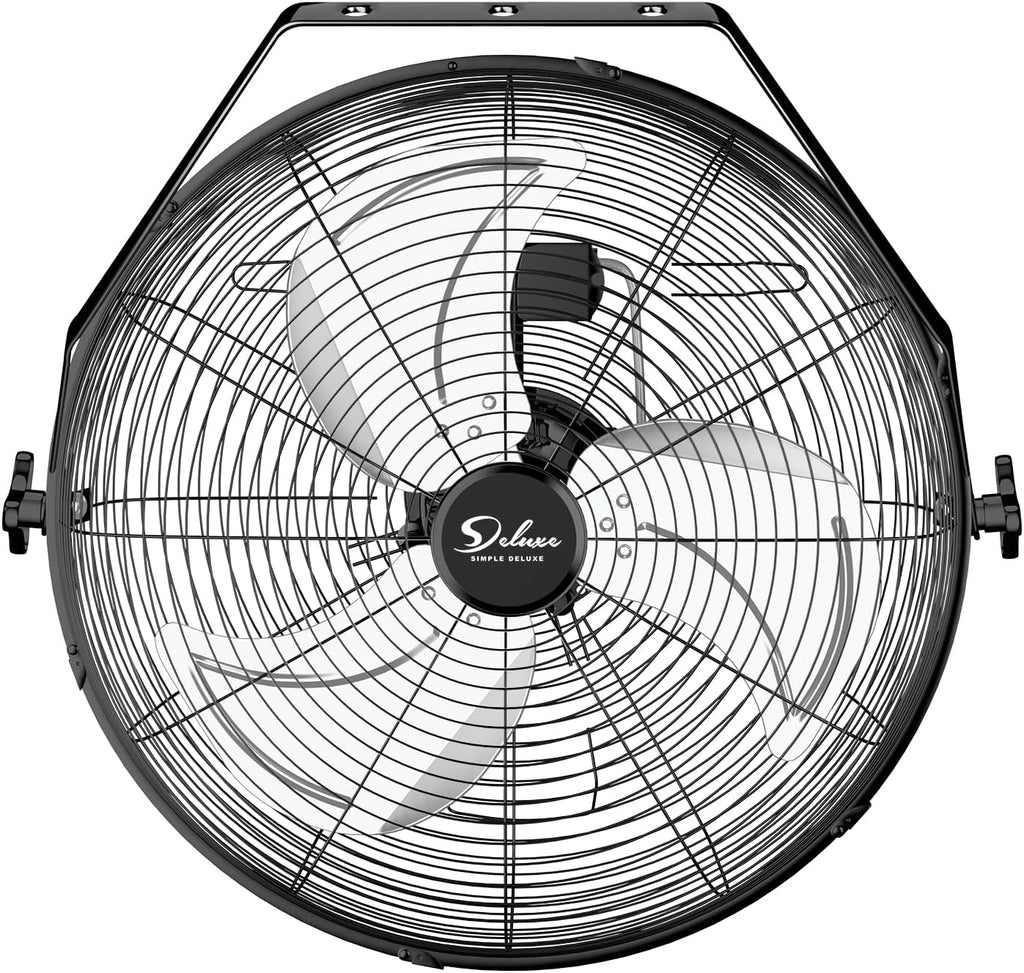 20/24 Inch High Velocity 3 Speed, Black Wall-Mount Fan