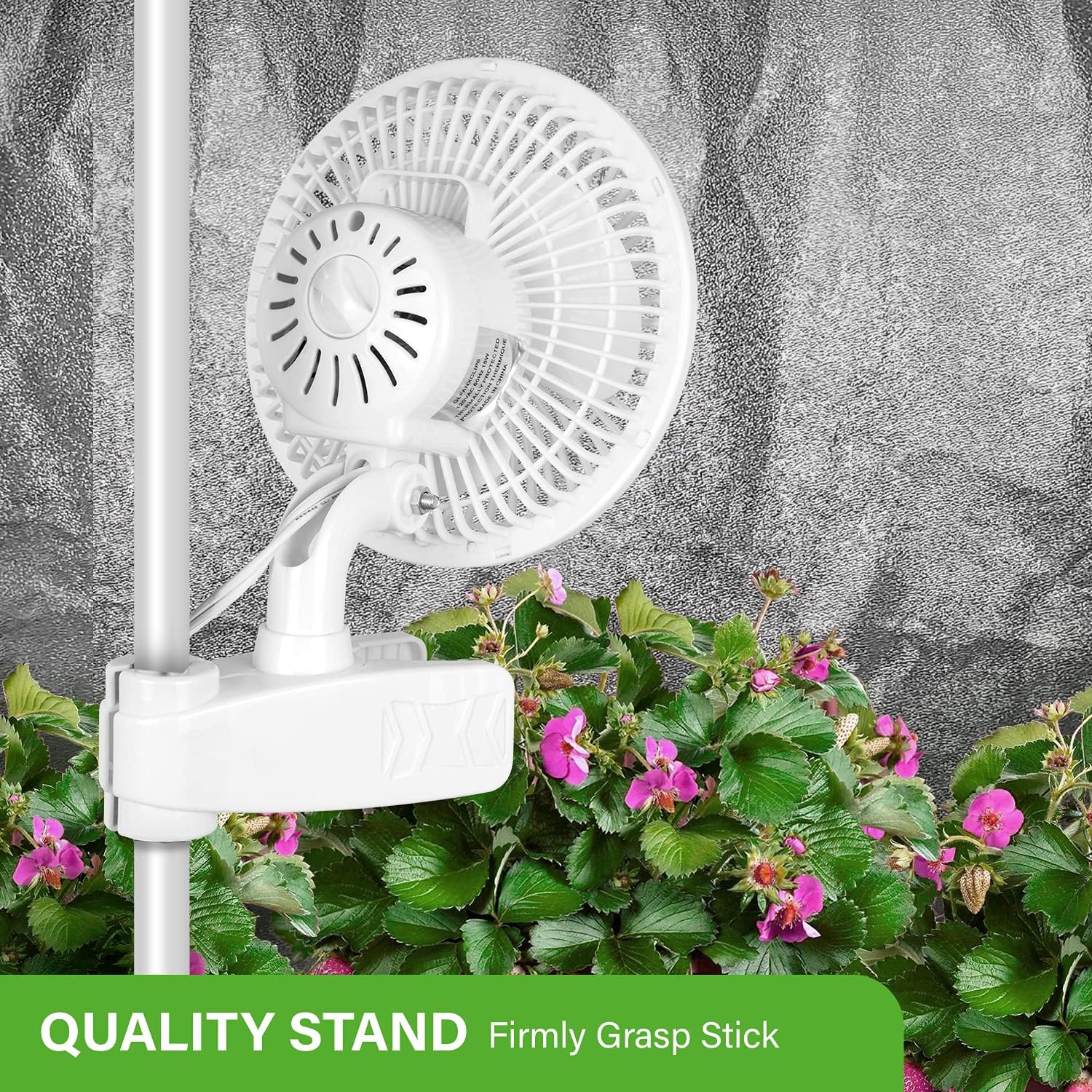 Clip Fan, 6 Inch Grow Tent Fan, Adjustable 90° Angles, 15W, 2-Speeds Control