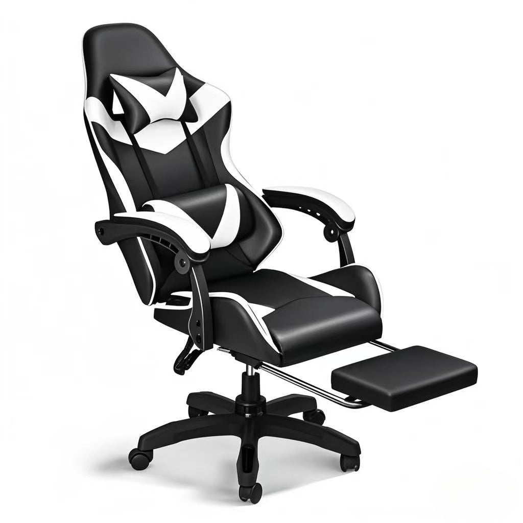 Gaming Chair with Footrest, Height Adjustable & 90°-135° Tilt Function, Swivel Recliner Ergonomic Racing Style Video Game Chair with Lumbar Support